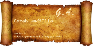 Garab Amélia névjegykártya